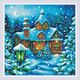  Алмазная мозаика "Снегопад в лесу" – фото 1