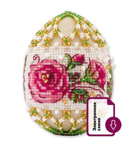  В221 Набор для бисероплетения "Яйцо пасхальное Розы" – фото 1