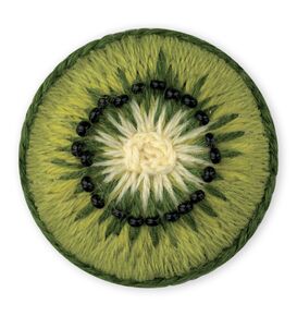 Наборы для вышивания 2296АС Набор для вышивания "Брошь Киви" – фото 1